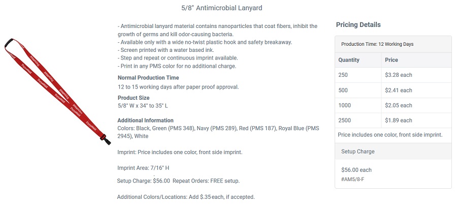 Antimicrobial Lanyards