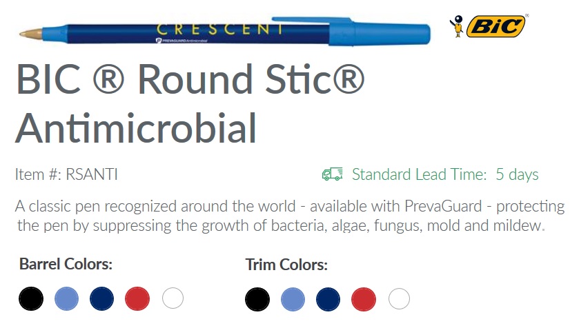 Antimicrobial Pens