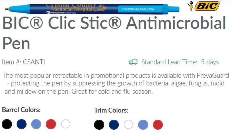 Antimicrobial Pens