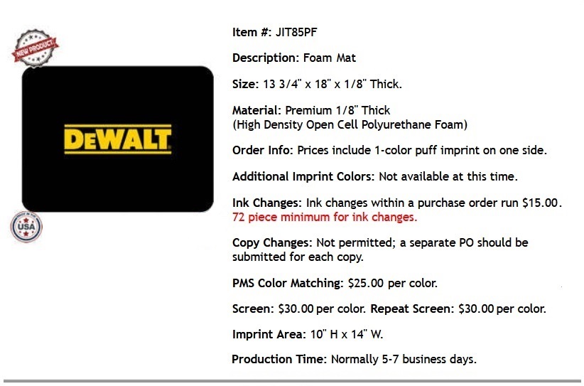 Parts Cleaning Mat