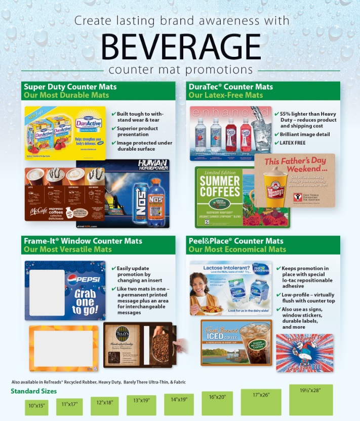 Beverage Counter Mat Flyer