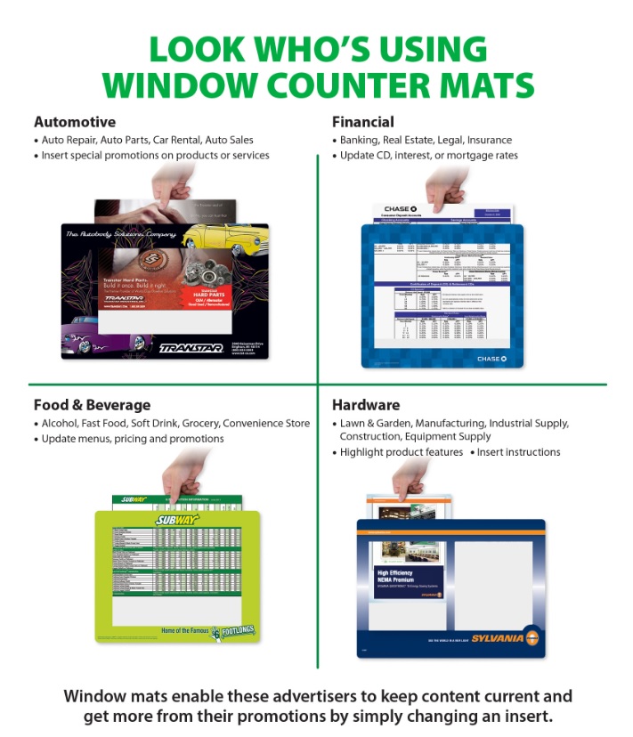 Insert Counter Mat Flyer