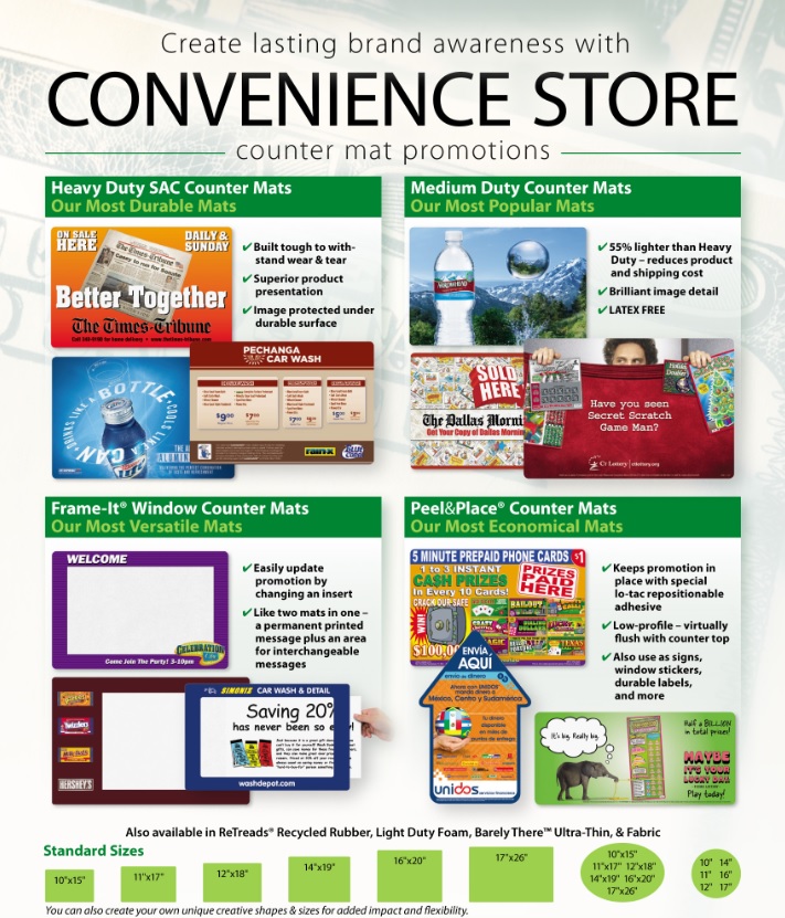 Retail Counter Mat Flyer