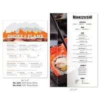 Plastic Restaurant Menus